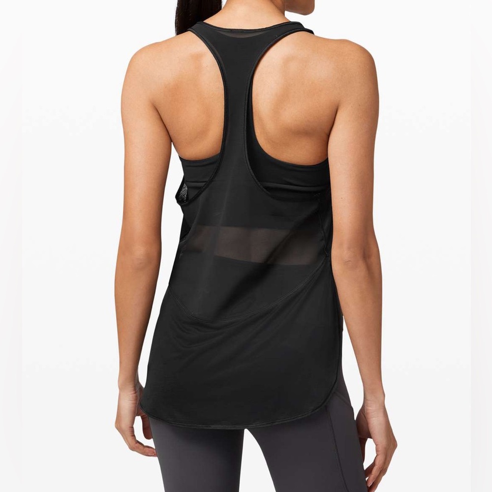 Lululemon black Twist Around 2-in-1 Tank Sz 2